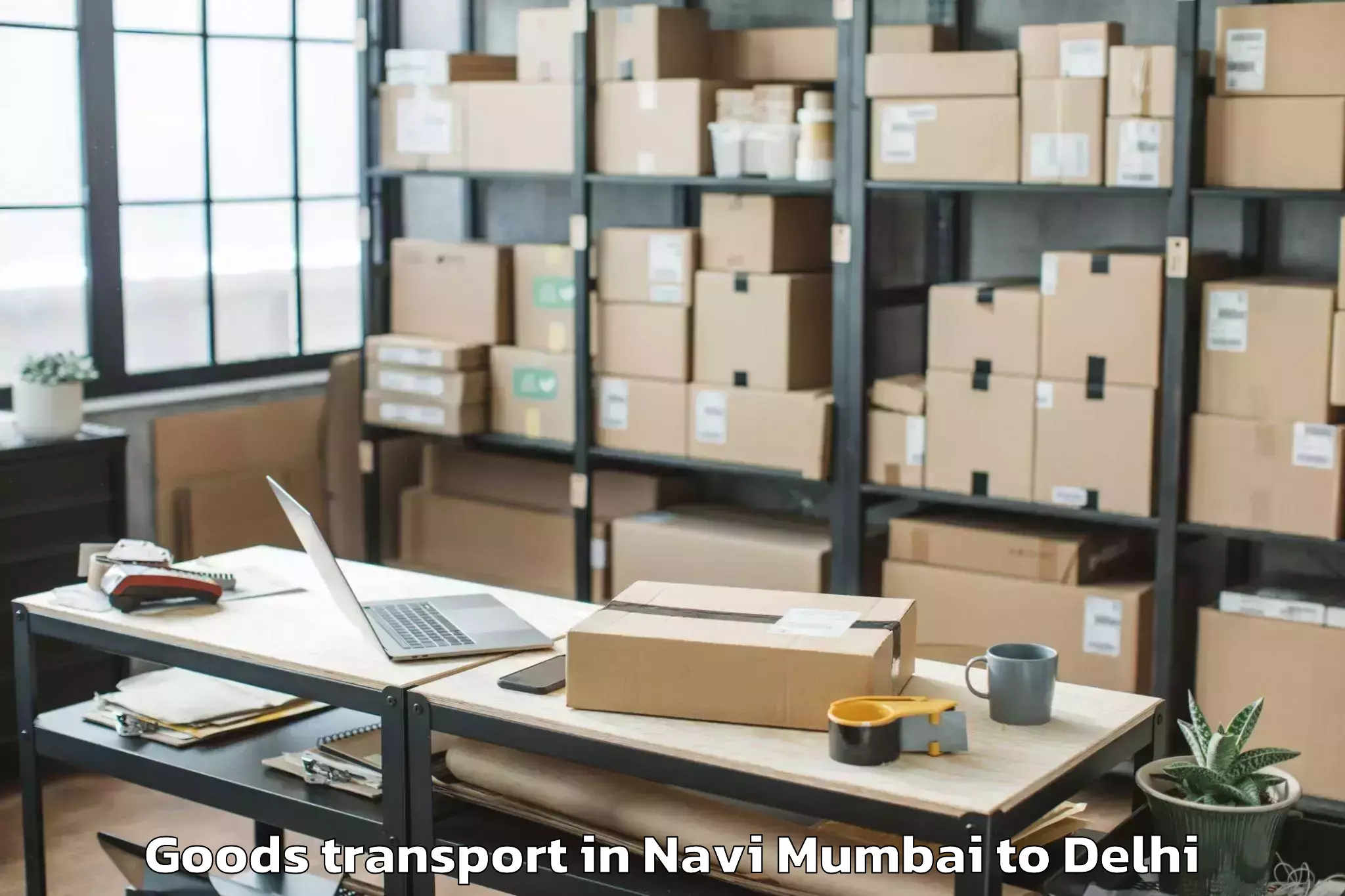 Top Navi Mumbai to Vivek Vihar Goods Transport Available